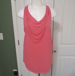 Solution Peach Pink Night Out Tank Top Large